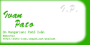 ivan pato business card